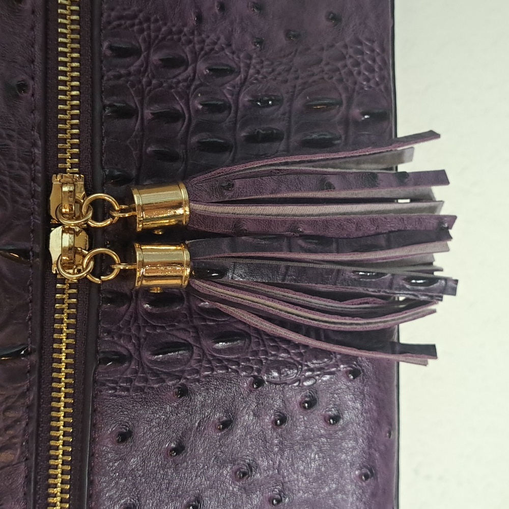 Dasein Purse Women’s Tassel Zipper Pocket Crossbody Fashion Travel Bag Purple - Picture 2 of 13